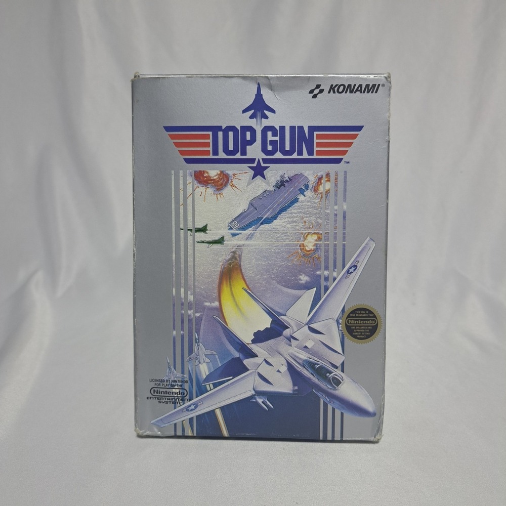 Top Gun For Nintendo NES 1985 Cartridge Box Manual Sleeve‎ 5 Screw